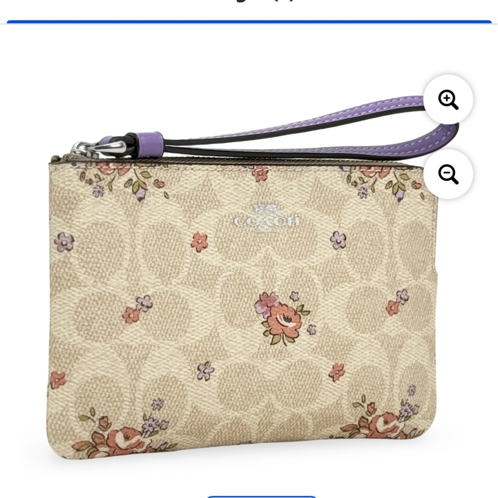 Coach Floral Canvas Wristlet - Picture 8 of 8